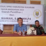 Anggota DPRD Kabupaten Sukabumi Usep Wawan melakukan reses ke-II tahun anggaran 2023 di Desa Damarraja Kecamatan Warungkiara. (Sumber : Istimewa)